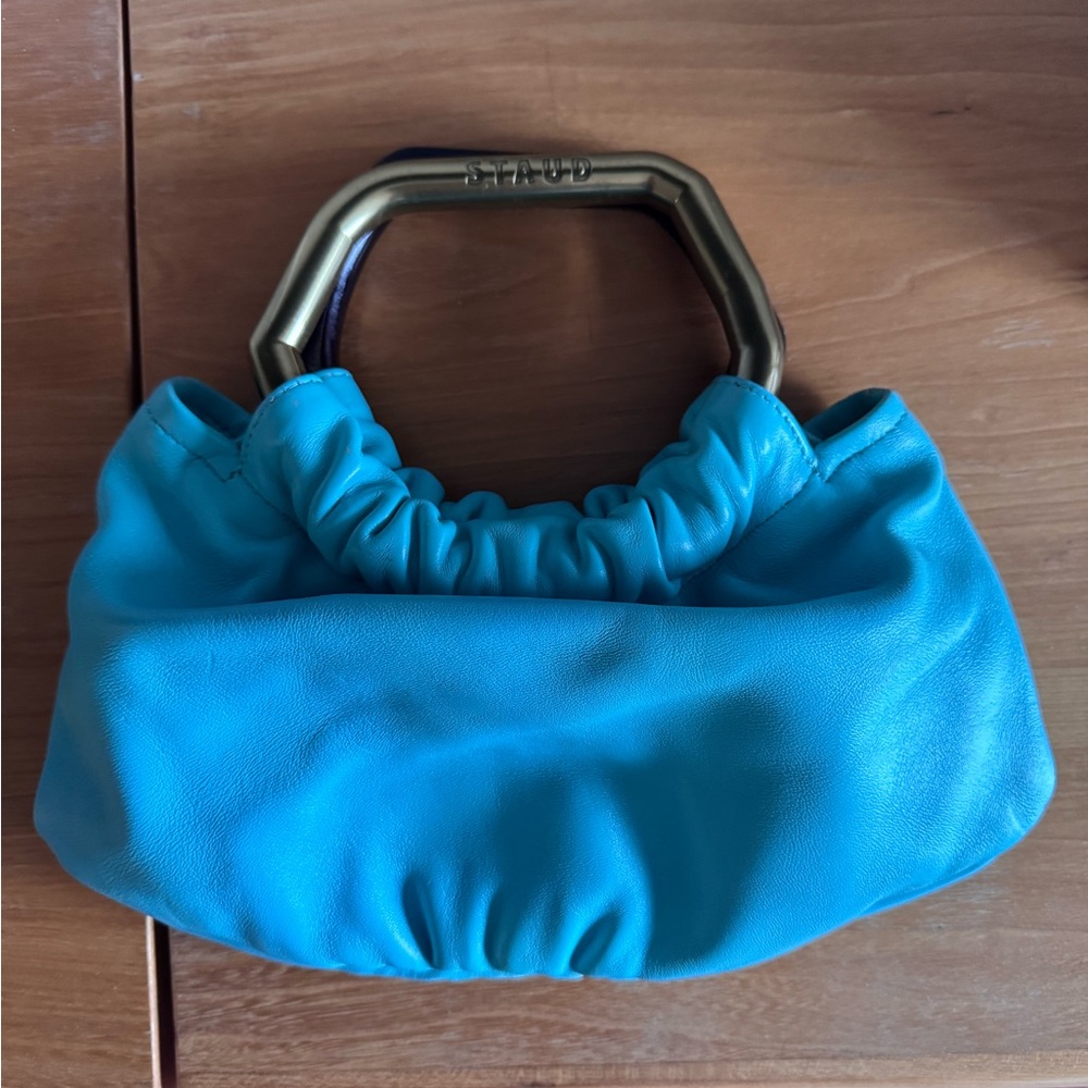 STAUD Blue Leather Handbag